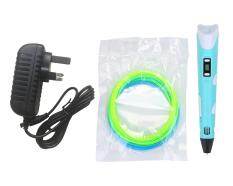 Hazyasm Pencetaka 3D Pena 2nd Generasi Cerdas 3D Gambar Model untuk Mencoret-coret, art Craft Membuat dan Pendidikan dengan 3 Free 1.75 Mm Filamen ABS (Biru)