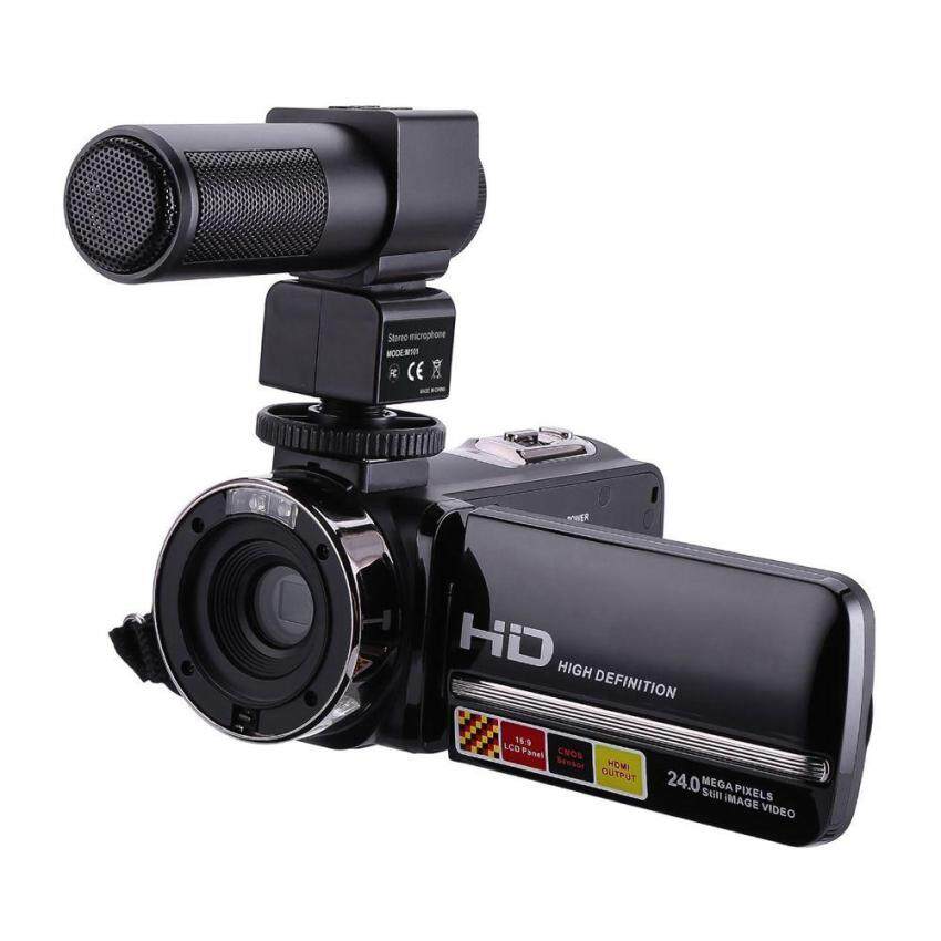 HDV-301M 1080 P 16X Digital Zoom 2 Inch Layar Sentuh LCD Portabel HDV Video Camcorder dengan Mikrofon Hitam-Intl