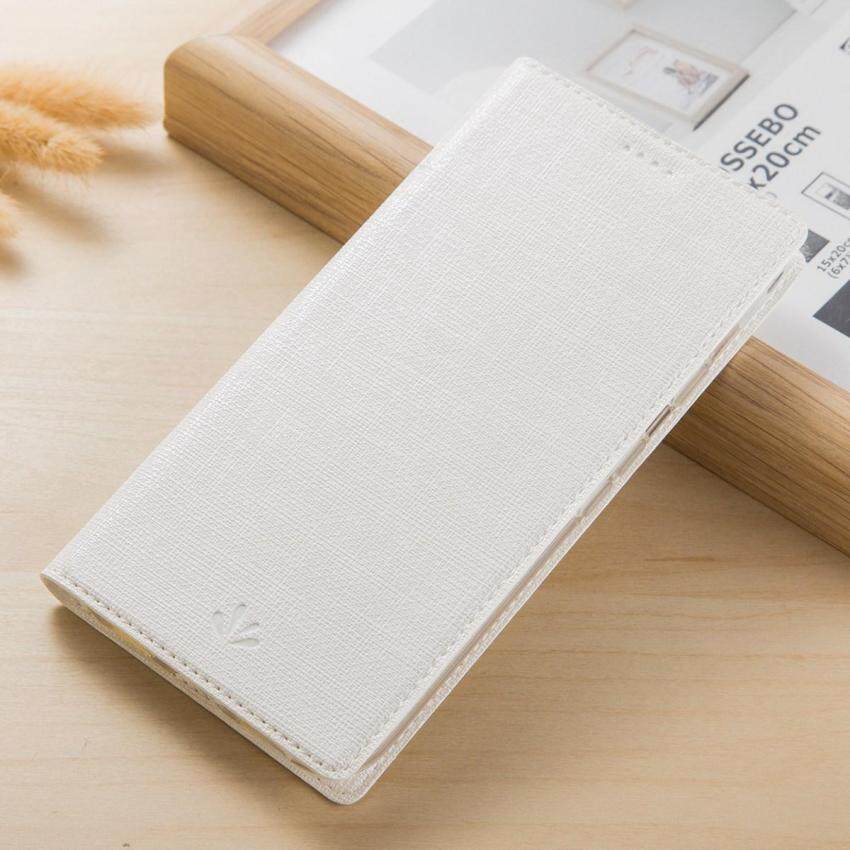 Hicase Kulit PU Ramping Flip Pelindung Magnetik Cover Case untuk Samsung Galaxy C9 Pro dengan Slot Kartu dan Fitur Berdiri-Putih-Intl