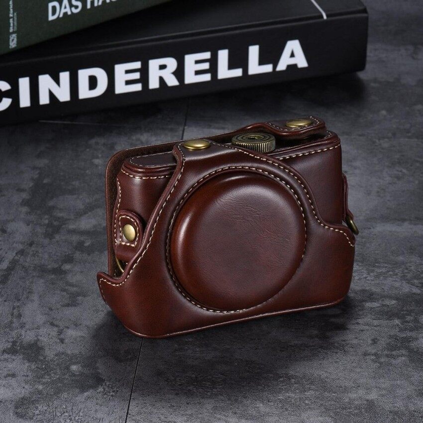 Kulit PU Berkualitas Tinggi Tas Tas Fullbody Sarung dengan Dapat Disesuaikan Leher Tali untuk Sony RX100M2/RX100M3/RX100M4/ RX100M5 Kamera Sheng HOTT 533-Internasional