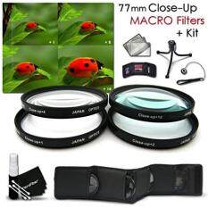 High Resolution 77mm Close-Up MACRO Filter Set + Accessory Kit for NIKON 28-300mm, 18-300mm DSLR Zoom Lenses and CANON 24-105MM, 10-22MM, 17-40MM Lenses - Includes: 77mm Close-up Macro filters 1+ 2+ 4+ 10+ + Wallet Case Holder + Lens Cap Keeper + Fle