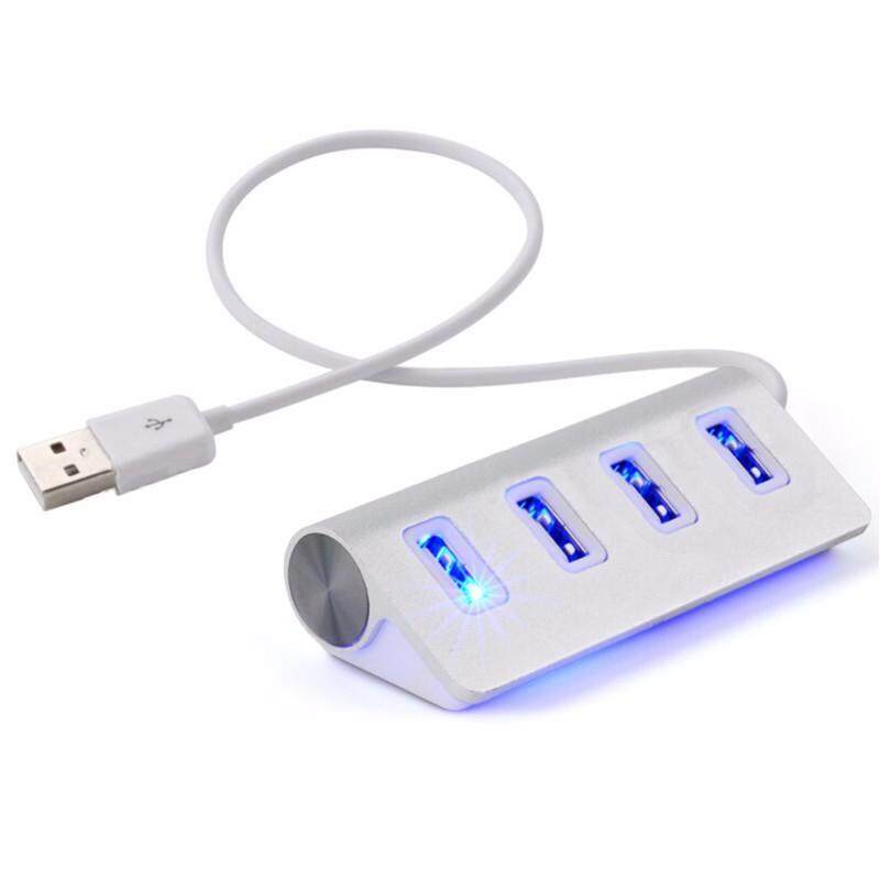 High Speed 4 Port USB 3.0 Hub USB Port USB HUB Portable OTG HUB USB Splitter for Apple Macbook Air Laptop PC Tablet (Silver)