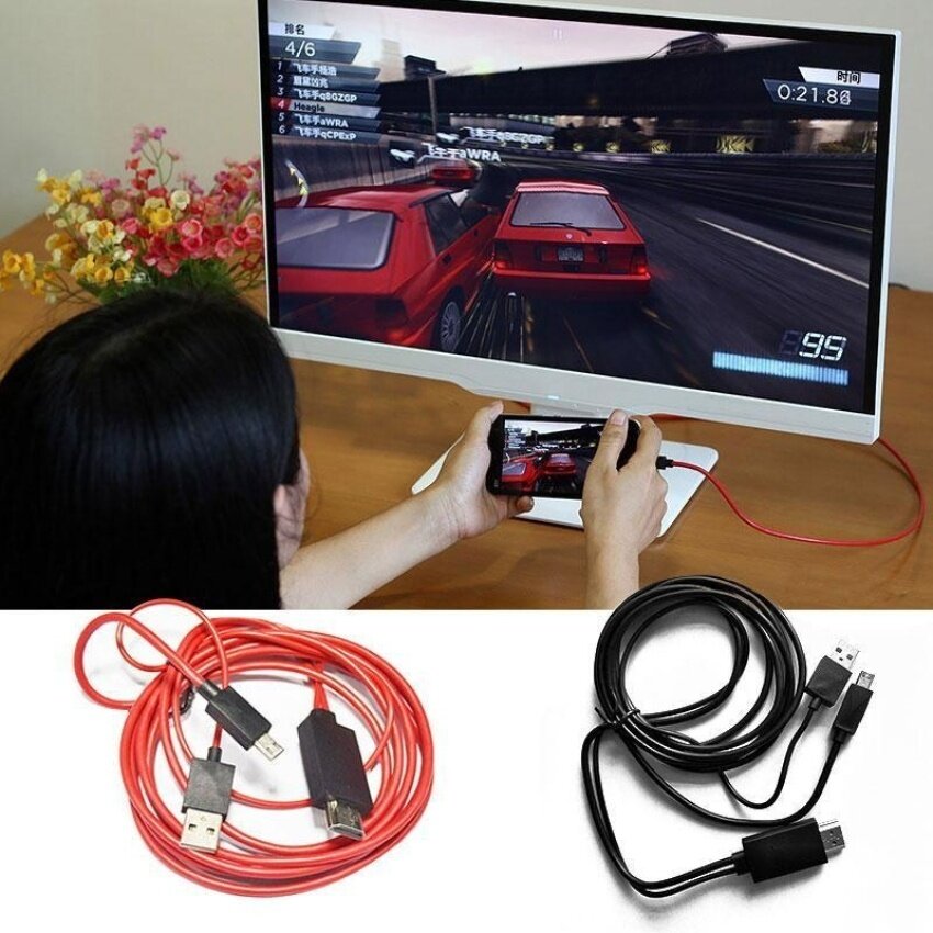 HUADE Micro Usb Mhl To Hdmi Hdtv Hd Tv Adapter Cable For Android Mobilephone - intl