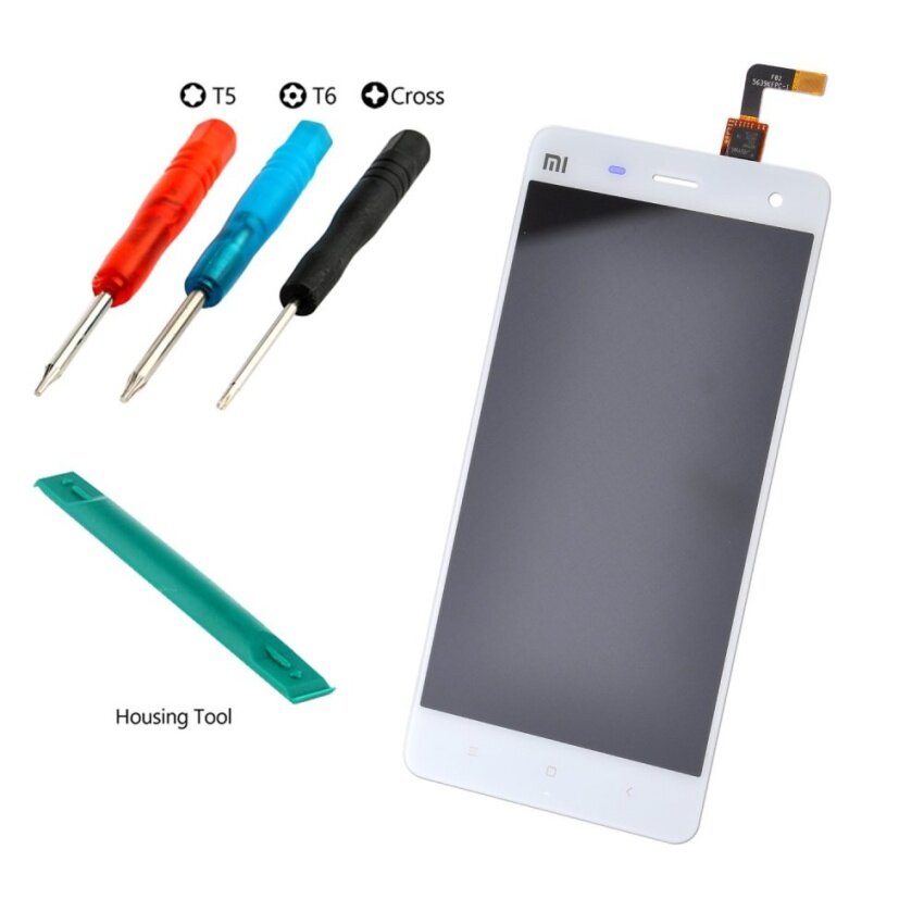 Huade Vanpie Putih Penuh Rakitan Digital Layar Sentuh LCD untuk Xiaomi Mi 4 Mi4 M4 + Gratis Alat Putih-Intl