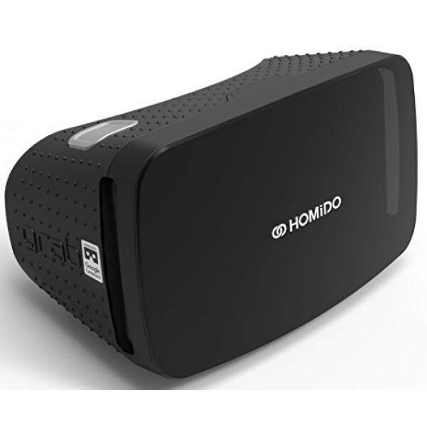 Homido 3D Kacamata VR dengan Lensa VR, homido Ambil Virtual Reality Headset untuk Permainan VR dan 3D Film untuk Iso dan Android, kompatibel dengan 4.5-5.7 Inci Layar Google Cardboard (Hitam)-Intl