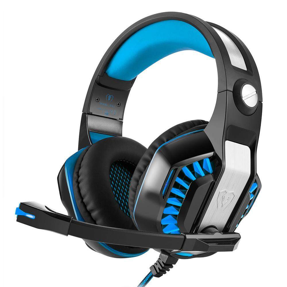 Honghui Kuat GM-2 Game Headset untuk PS4 Xbox Satu Laptop Buah Smartphone Tablet Ponsel (Putih + Biru) -Internasional