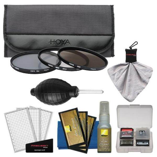 Hoya 67mm 3-Piece Digital Filter Set (HMC UV, Circular Polarizer & ND8) with Case + Nikon Cleaning Kit for Nikon 16-85mm VR DX, 18-105mm VR AF-S, 18-200mm G VR II DX, 70-300mm VR Lens - intl