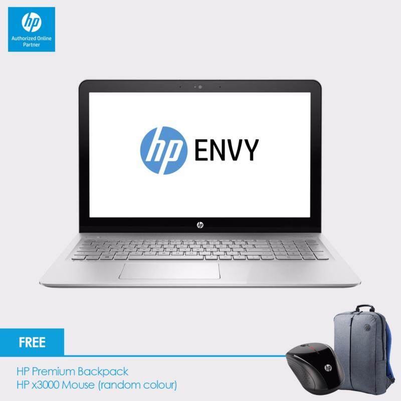 HP ENVY 15-as105TU Laptop (i7-7500U, 8GBD4, 1TB+128GB, 15.6 FHD, Win10) - Natural Silver + Free Backpack n HP X3000 Wireless Mouse Malaysia