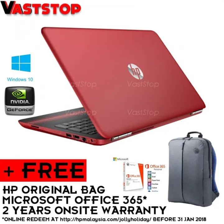 Hp Pavilion Notebook Red 15 Au105tx I7 7500 4gb 1tb 940mx 2g W10 15 6 Lazada