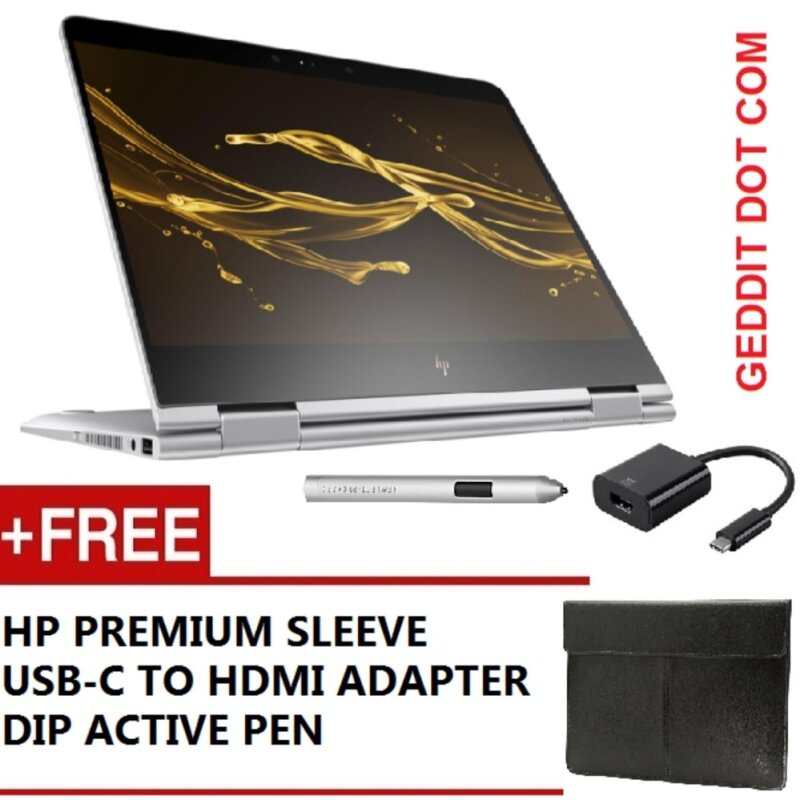 HP SPECTRE X360 13-AC081TU NOTEBOOK SILVER (i7-7500U),8GB DDR3,256GB SSD,13,FULL HD TOUCH,WIN10,NO ODD,STYLUS PEN,2 YEAR WARRANTY, NaturalSilver ) Malaysia