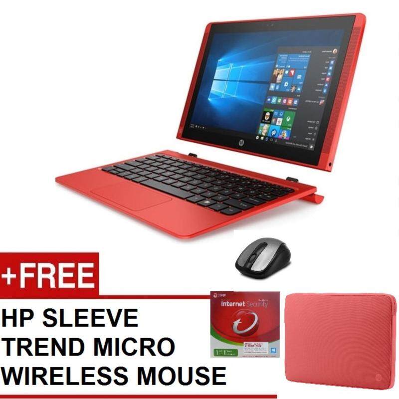 HP X2 DETACHABLE 10-P020TU (ATOM Z8350,2GB,500GB+32 EMMC,10,WIN10,1YRS WARRANTY,RED) FREE HP SLEEVE + TREND MICRO + WIRELESS MOUSE Malaysia
