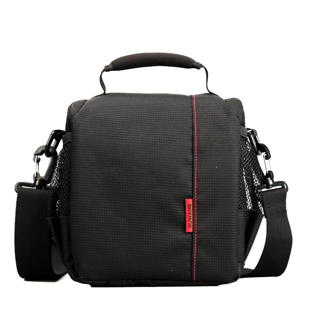 Huwang HU107420 Portabel Anti-Air Tahan Gores Permukaan Poliester Bahan Bahu Tas Dapat Disesuaikan Tali Bahu Yang Dapat Dilepas untuk GoPro, SJCAM, Nikon, Canon, Xiaomi Xiaoyi Yi, Apple, Samsung, Huawei, Ukuran: 18X17X13 Cm (Merah)-Internasional