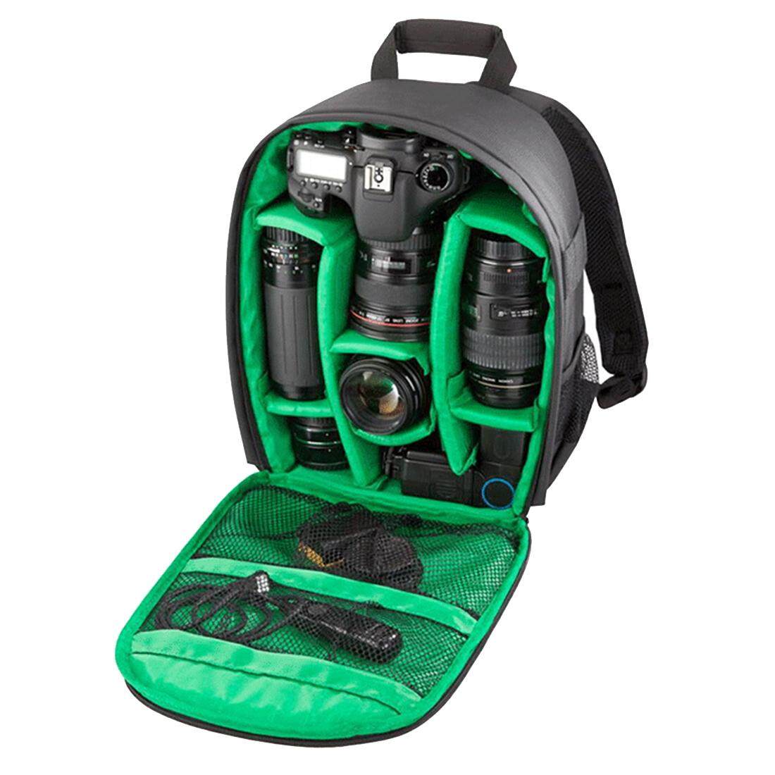 INDEPMAN DL-B013 Portable Tahan Air Anti Gores Olahraga Luar Ruangan Ransel dengan Tas Kamera Tablet Telepon Tas untuk GoPro, SJCAM, Nikon, Canon, xiaomi Xiayi Yi, iPad, Apple, Samsung Huawei Ukuran: 26.5*12.5*33 Cm (Hijau)-Intl
