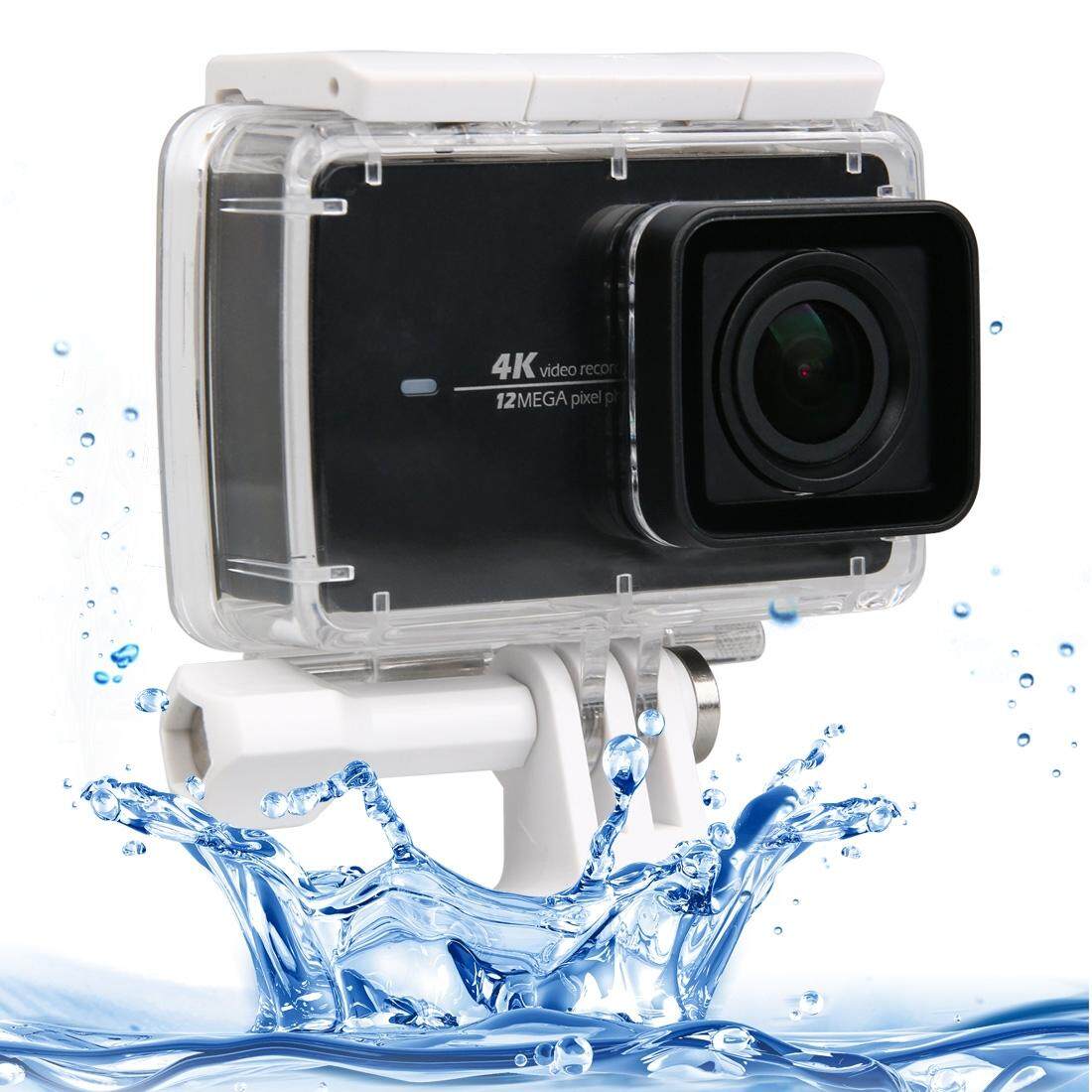 IP68 Anti-Air Perumahan Kasus Pelindung dengan Gesper Dasar Dudukan untuk Xiaomi Xiaoyi II 4 K, Anti-Air Kedalaman: 40 M (Putih)-Internasional