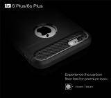 iPhone 6 Plus Case, iPhone 6s Plus Case, Soft Silicone Protection Shock Absorption Cover and Carbon Fiber Design Phone Casing
