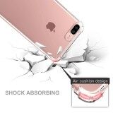 IPhone 7 cộng với vỏ điện thoại, iPhone 8 cộng với vỏ điện thoại, Silicone rõ ràng chống sốc bìa trong suốt nhựa TPU mềm Vỏ Ốp