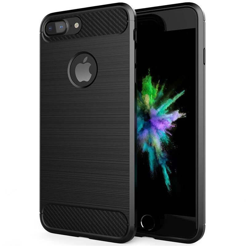 IPhone 8 PLUS Case, iPhone 7 Plus Case, linkee Guncangan Absorption Sarung dan Karbon Serat Desain Selubung-Internasional