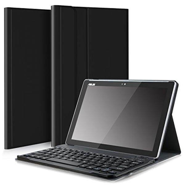 Ivso ASUS Zenpad 10 Z301MFL/Z301ML Case dengan Keyboard-Ultra Deteksi Ultra-tipis Dapat Dilepas Bluetooth Keyboard Depan Menopang Penyangga case/Sarung untuk ASUS Zenpad 10 Z301MFL/Z301ML Tablet (Hitam) -Internasional