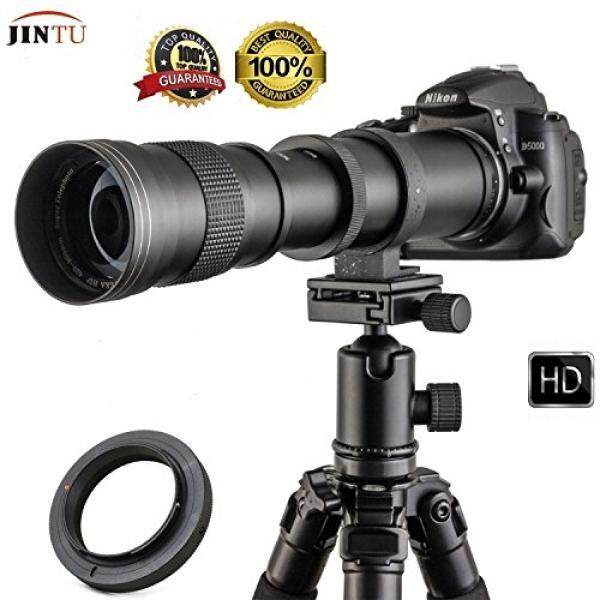 Jintu 420-800 Mm Profesional Zoom Potret Jarak Jauh F/8.3-16 HD Lensa untuk Canon EOS 700D 750D 850D 800D 650D 600D 450D 550D 1000D XS XSI DSLR Kamera Digital + Sarung Tas Kulit-Intl