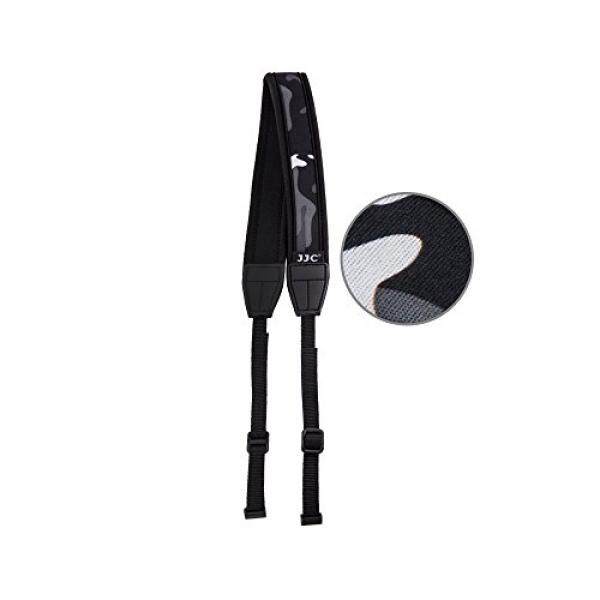 JJC 120 Cm Berbobot Ringan & Lembut Leher Neoprena Tali Tali Bahu untuk Kamera Digital Sony A6500 A6300 Fujifilm X100F X-Pro2 X-T2 X-T20 Canon m5 M6 M10 Olympus E-M5II E-M10 Mark II/Kamuflase Abu-abu-Intl