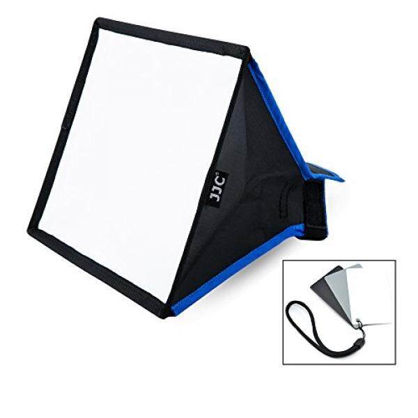 JJC Blitz Soft box Speedlight Diffusor Kit mit Wei??abgleich und Graukarten f?r Universalhalterung Canon Nikon Sony Yongnuo Blitzger?t (Softbox Gr???e 9.1 x 7.1inch / 230 x 180mm) - intl