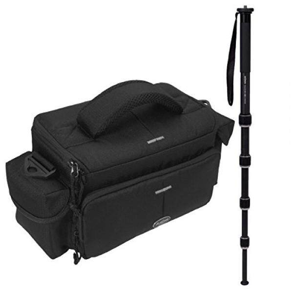 Kamera Foto Tasche Aksi M Set MIT Einbeinstativ Monopod Pembalap CR-1300 Karbon F? R Canon EOS 1300D 1200D 760D 750D 700D 80D Nikon D7200 D610 D500 D5500 D5300 D3300 D3200 Und Viele Andere -Intl