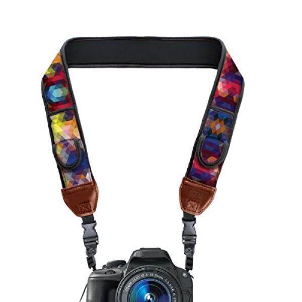 Kamera Nackengurt MIT Geometrisch Neopren-Desain Zubeh? rtaschen Und Rilis Cepat Schnallen dari USA Gear-Kompatibel MIT Canon, Fujifilm, Nikon, sony Und Weiteren DSLR, Spiegellosen, Sofortkameras-Intl