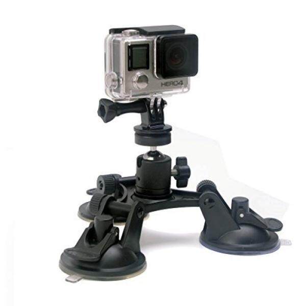 Kamera Saugnapfhalterung Kamerahalterung Super Tri-Cup Kamera Windschutzscheibe Saugnapf Halterung 360 Grad Drehende Camcorder Auto Saugnapf Halter F? R GoPro/Nikon/Canon/Pentax/Sony-Innomagi-Intl