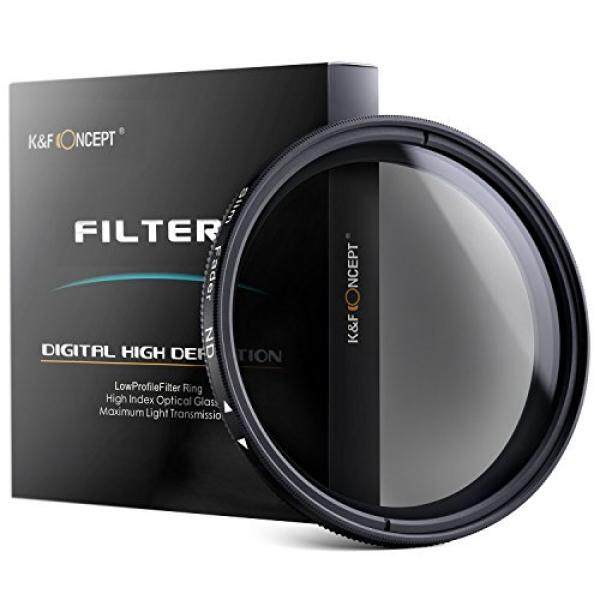 K & F Concept 62 Mm ND Fader Variabel Kepadatan Netral Dapat ND Filter ND2 untuk ND400 untuk Sigma Tamron Sony Alpha A57 a77 A65 Kamera DSLR + Lensa Kain Lap-Intl