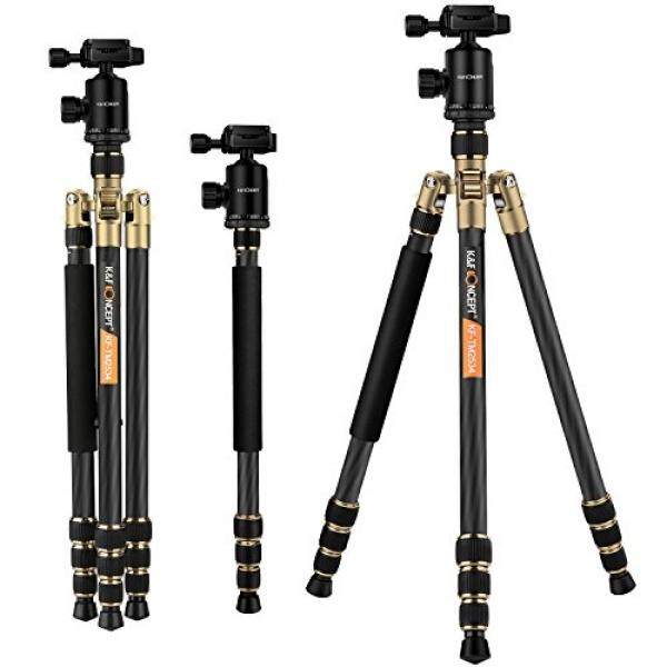 K & F Concept K & F Concept TC2534 66 Inci Serat Karbon Profesional Beban Ringan Tripod Monopod Portabel Kit untuk DSLR Canon Nikon Simga Tamron Sony kamera-Intl