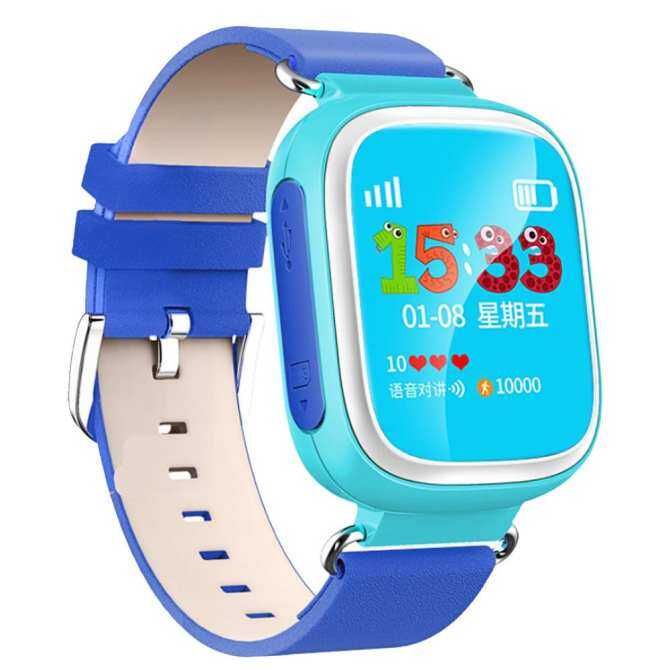 Anak-anak Anak GPS Jam Tangan Pintar AGPS Lbs Tracker Anti-Kehilangan Locater Real-Pemantau Waktu SOS Telepon Darurat Panggilan Sejarah Lintasan Remote pemantauan 1.44 Inci Layar Besar Hadiah Jam Tangan untuk iPhone 6 6 S Biru-Intl