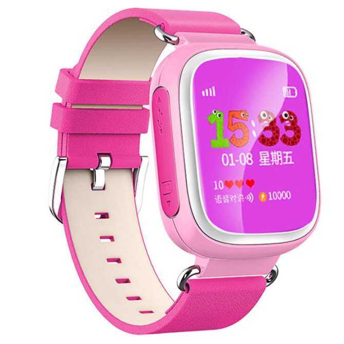 Anak-anak Anak GPS Jam Tangan Pintar AGPS Lbs Tracker Anti-Kehilangan Locater Real-Pemantau Waktu SOS Telepon Darurat Panggilan Sejarah Lintasan Remote pemantauan 1.44 Inci Layar Besar Hadiah Jam Tangan untuk iPhone 6 6 S Berwarna Merah Muda-Internasional