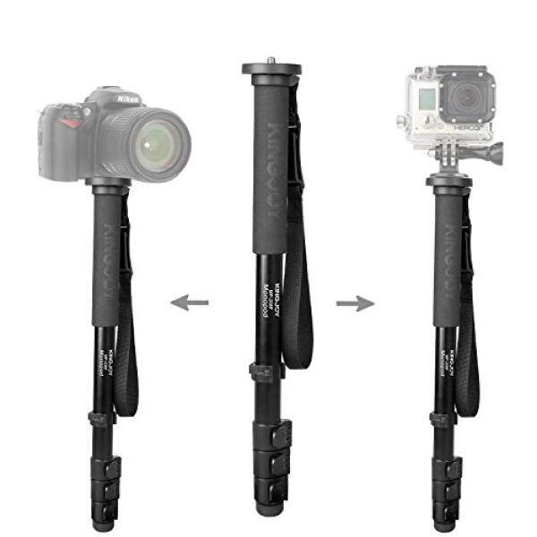Kingjoy Aluminium 4 Bagian Flip Lock Profesional Kamera Monopod, kingjoy Stand Tripod untuk Canon Nikon Sony DV Kamera Digital dan Camcorder-Intl