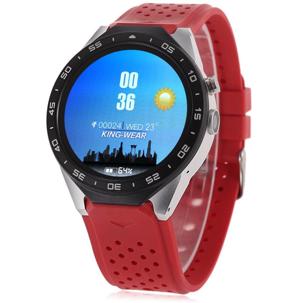 Kingwear KW88 Android 5.1 1.39 Inch AMOLED Layar 3G Ponsel Jam Tangan Pintar MTK6580 Quad Core 1.39 GHz 512 MB RAM 4 GB ROM GPS Sensor Gravitasi Pedometer RAM 512 MB + 4 GB Rom-Intl
