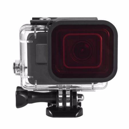 Kupton สีแดงทนทานทนต่อการขีดข่วนตัวกรองพลาสติกสำหรับ GoPro HERO 7 (สีดำ)/2018 (HD) /6/5 กรณี (เฉพาะกรณีการเคหะ kupton) 1 แพ็ค