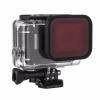 Kupton สีแดงทนทานทนต่อการขีดข่วนตัวกรองพลาสติกสำหรับ GoPro HERO 7 (สีดำ)/2018 (HD) /6/5 กรณี (เฉพาะกรณีการเคหะ kupton) 1 แพ็ค