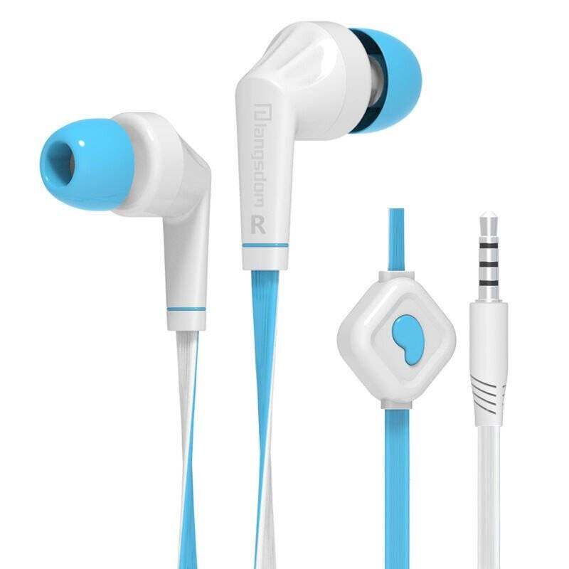 Langsdom JD88 Earphone Dalam Telinga Kualitas Tinggi Stereo Headset Bas Handsfree 3.5 Mm Alat Pendengar dengan Mikrofon untuk iPhone Samsung MP3 Ponsel PC (Biru)