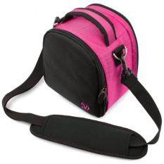 Laurel Compact Edition Hot Pink DSLR Camera Carrying Handbag with Removable Shoulder Strap for Canon EOS DSLR Camera Model EOS-600D / EOS Rebel T3i / EOS Kiss X5 / EOS-1100D EOS Rebel T3 / EOS Kiss X50 / EOS 550D / EOS Rebel T2i / EOS Kiss X4 / EOS 5