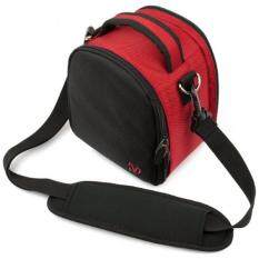 Laurel Compact Edition Red Nylon DSLR Camera Carrying Handbag with Removable Shoulder Strap for Canon EOS DSLR Camera Model EOS-600D / EOS Rebel T3i / EOS Kiss X5 / EOS-1100D EOS Rebel T3 / EOS Kiss X50 / EOS 550D / EOS Rebel T2i / EOS Kiss X4 / EOS