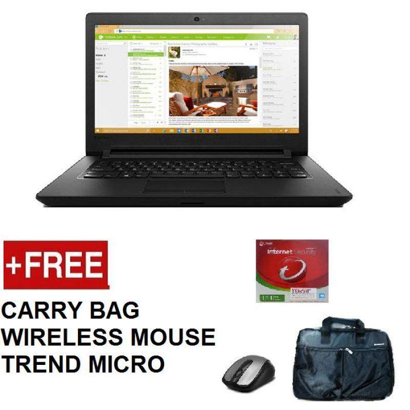 LENOVO 320-14AST AMD A6 NOTEBOOK 80XU004PMJ (AMD A6-9220,4GB,500GB,DVDRW,14,WIN10,1 YEAR WARRANTY) FREE CARRY BAG + WIRELESS MOUSE + TREND MICRO INTERNET SECURITY Malaysia