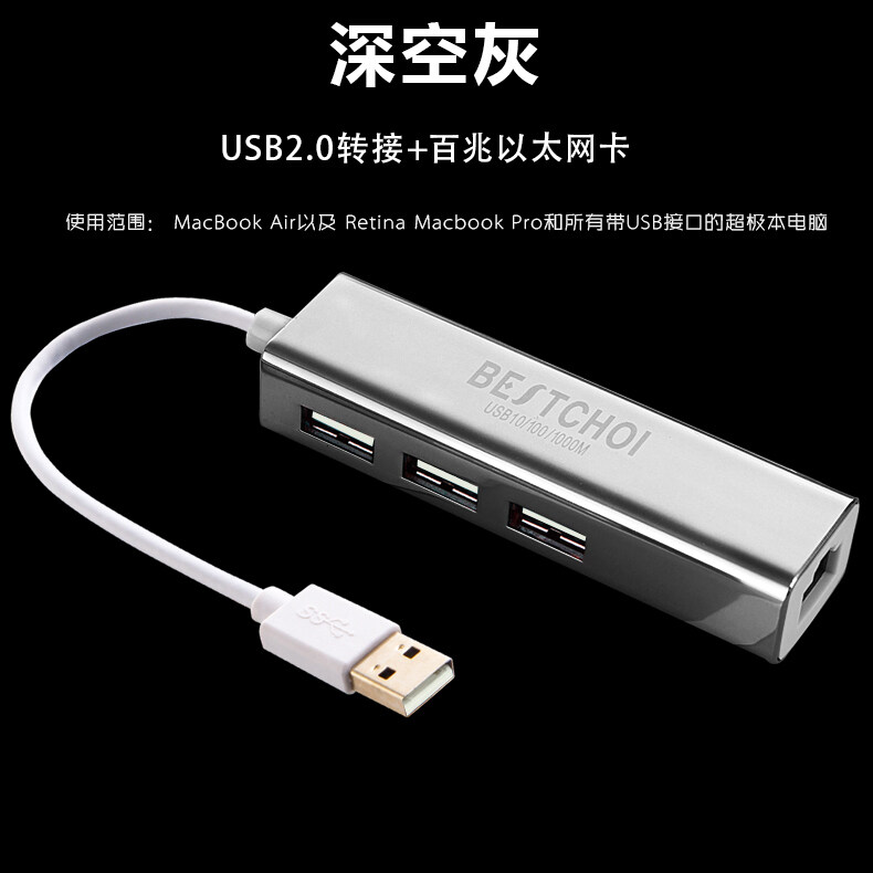Lenovos Baru Millet Samsung Asus Komputer Buku Catatan Dell Interfaceusb Jaringan Kabel Adaptor Konverter-Internasional