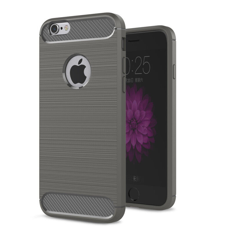 Giá Lenuo Anti-knock Carbon Fiber Silicone Brushed cell phone Back Cover TPU Soft Case for iPhone 6 Plus 6s Plus