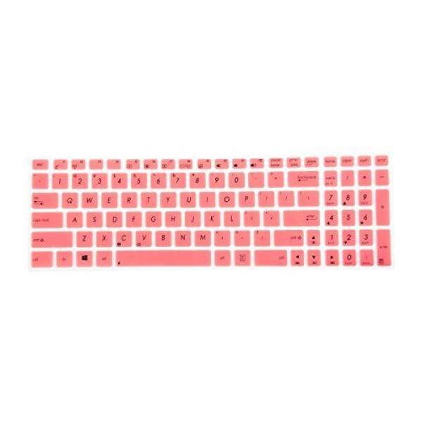 Leze - Ultra Thin Keyboard Skin Cover for ASUS UX501 K501UX F554LA F555LA F555UA F556UA R556LA X550 X552 X555 GL502VY GL502VS GL702VM GL702VS GL552VW GL752VW GL552JX Q504UA Q534UX Q524UQ - Hot Pink - intl