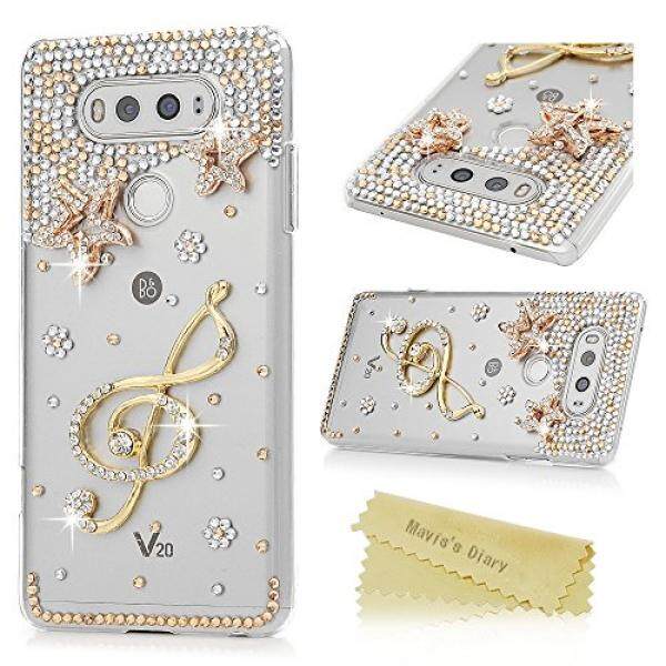 LG V20 Case-Maviss Diary Hard Plastik Case Mewah 3D Handmade Bling Kristal Rhinestones Mengkilap
