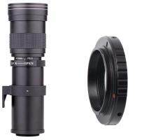 Lightdow 420-800 Mm F8.3-16 Super Lensa Telefoto Manual Lensa Variabel untuk Canon