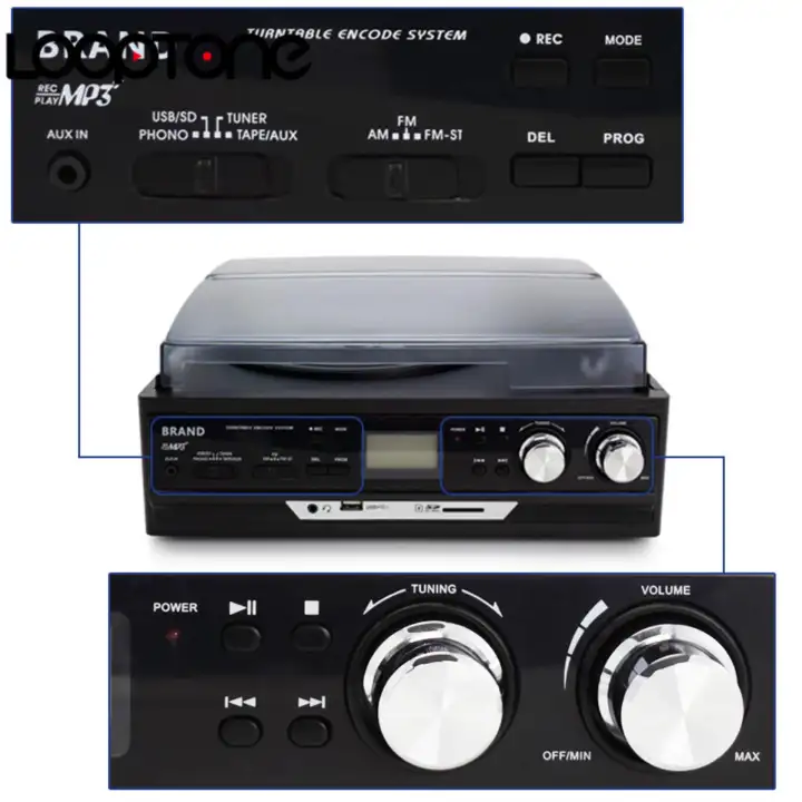 turntable with built in speakers and bluetooth