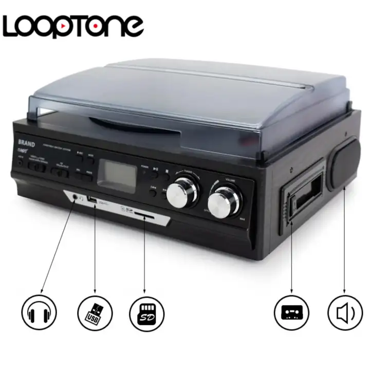 turntable with built in speakers and bluetooth