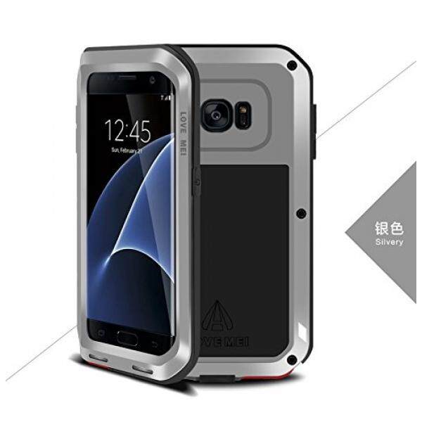 Love MEI Samsung GALAXY S7 Edge Case , Shockproof Dust/Dirt Proof Aluminum Metal Case Heavy Duty Protection Case Cover for Samsung GALAXY S7 Edge (Silver) - intl