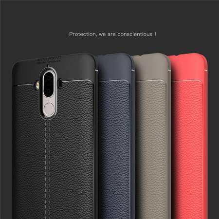 Luxury ธุรกิจลิ้นจี่หนัง PU รูปแบบเคสโทรศัพท์ Anti - การป้องกันการกระแทกโทรศัพท์ฝาหลังสำหรับ Huawei Mate 9 - INTL