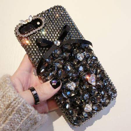 หรูหราแฟชั่นแฮนด์เมดหวานน่ารักติดโบว์ระยิบระยับกรณีเพชรคริสตัลสำหรับ Samsung Galaxy S6 ขอบ - นานาชาติ